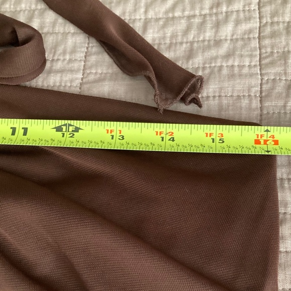 Boston Proper Brown Shirred Overlay Jumpsuit NEW Size 14 - Picture 8 of 16